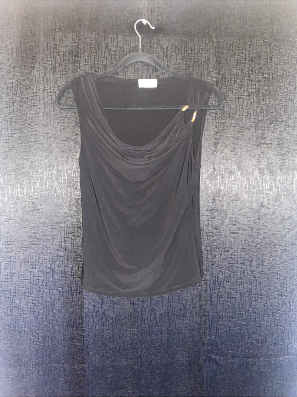 Rebel Society - NWOT Black Tank with Goldtone Embellishment size large